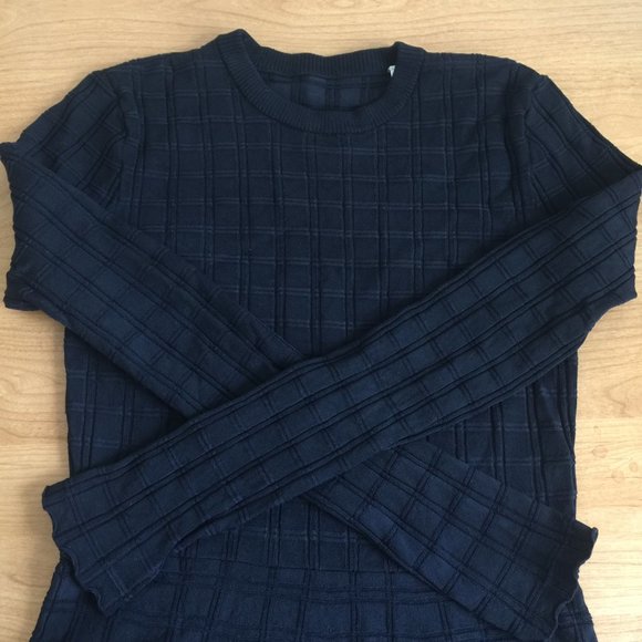 A.L.C. Schultz Basket Weave Knit Fit Sweater Dress - Picture 3 of 7